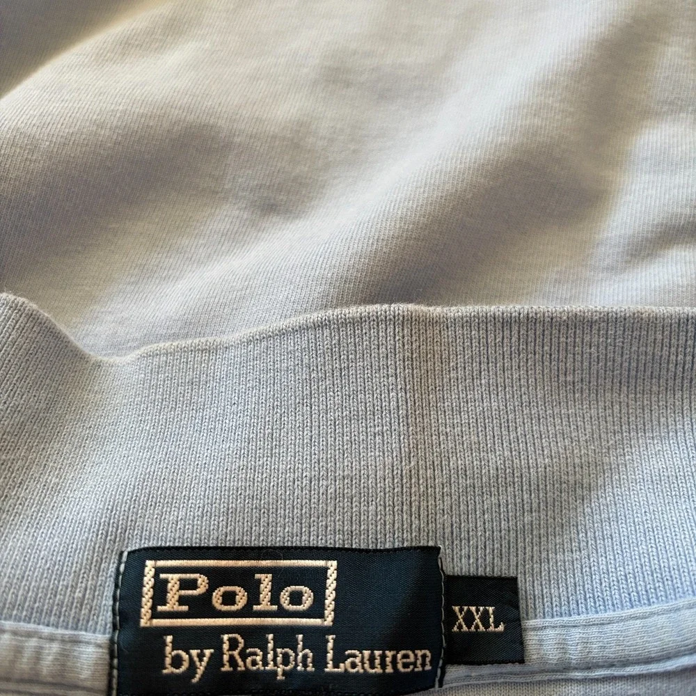 Polo Ralph Lauren Toweled Polo Shirt Heavy Cotton Logo Golf Men's‎ Sz XXL Blue